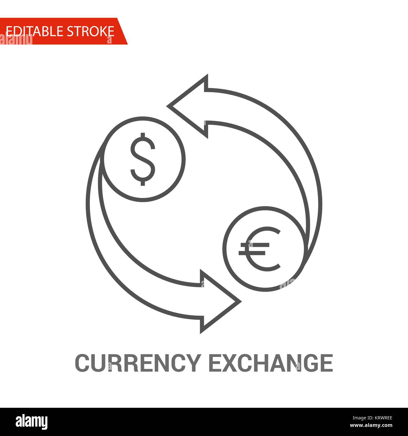 L'icône de bureau de change. Fine ligne Vector Illustration - ajuster  l'épaisseur du trait - Étendre à n'importe quelle taille - Facile changer de  couleur - course - Pixel Perfe modifiable Image