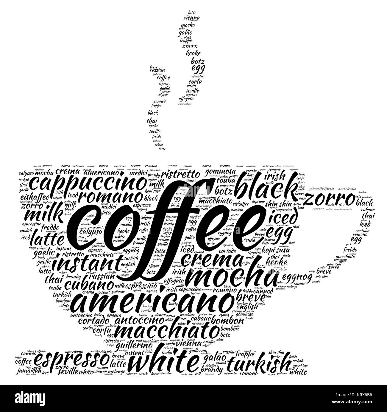 Mot café concept cloud Banque D'Images