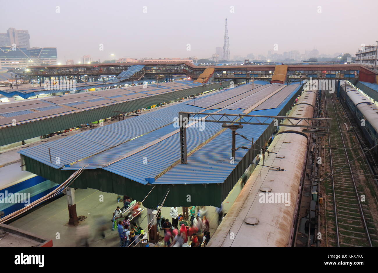 La gare de New Delhi à New Delhi Inde Banque D'Images