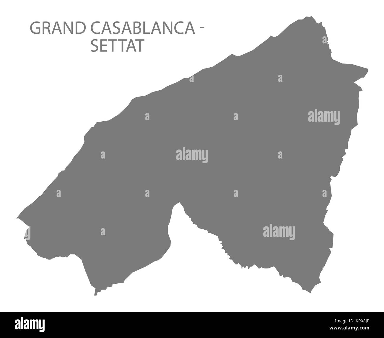Grand Casablanca - Settat Maroc Carte gray Banque D'Images
