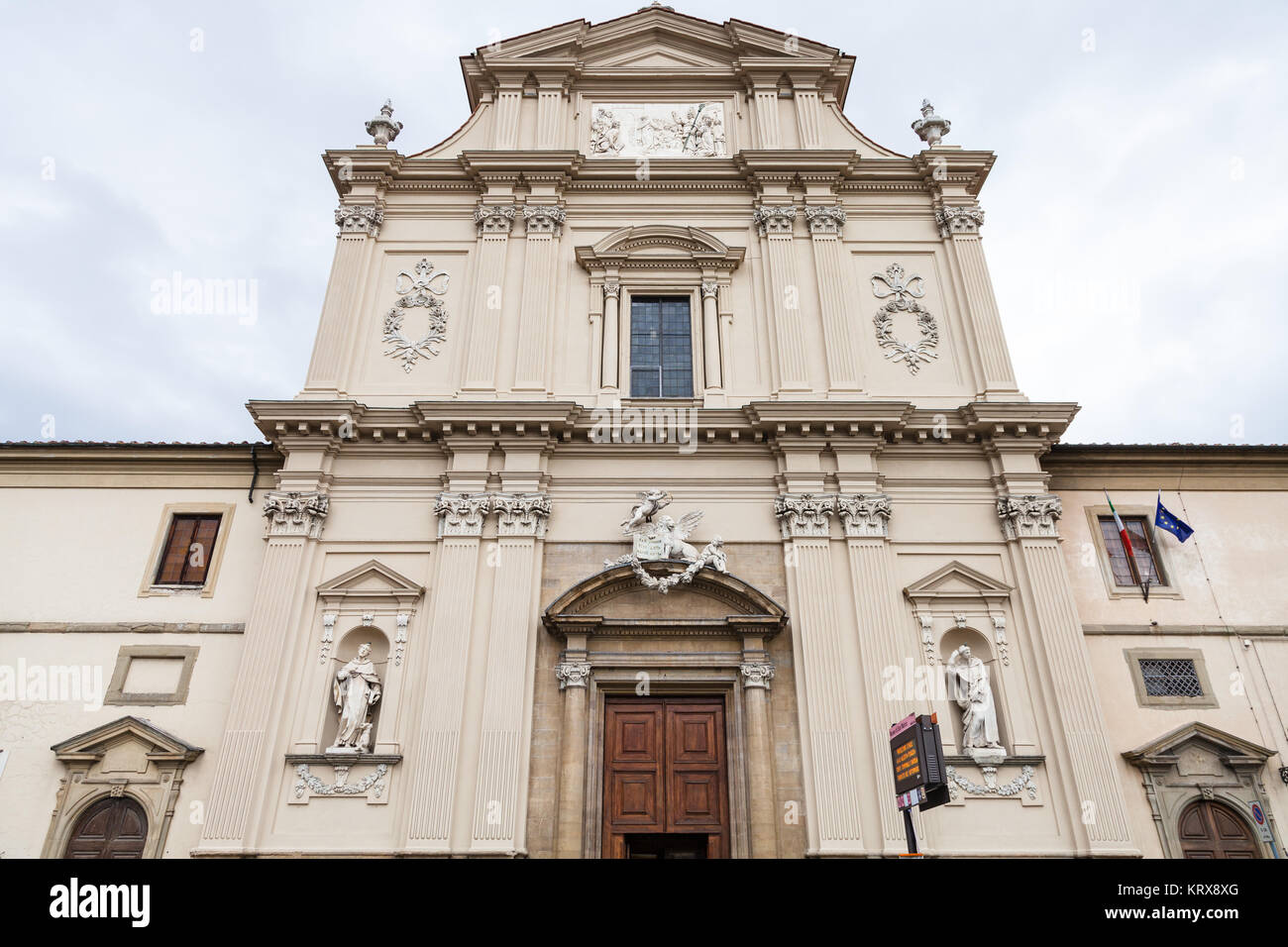 Façade de l'Eglise de San Marco à Florence Banque D'Images