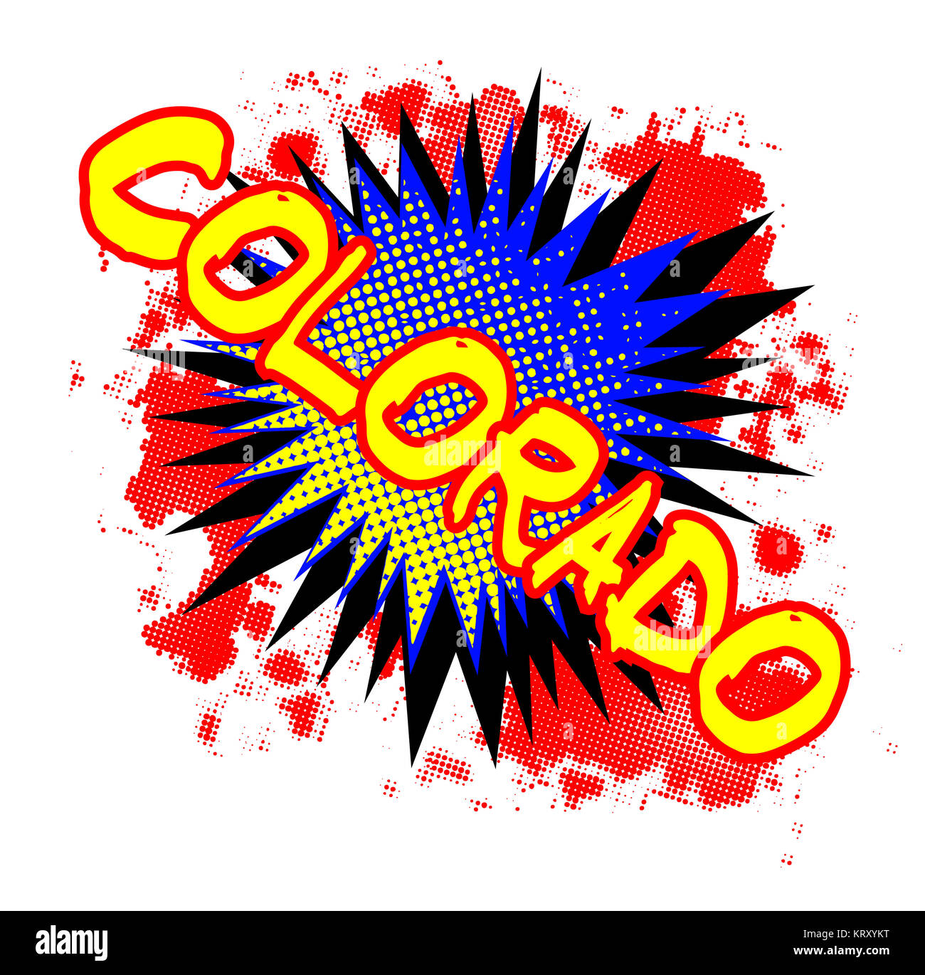 Colorado Exclamation Bande dessinée Banque D'Images
