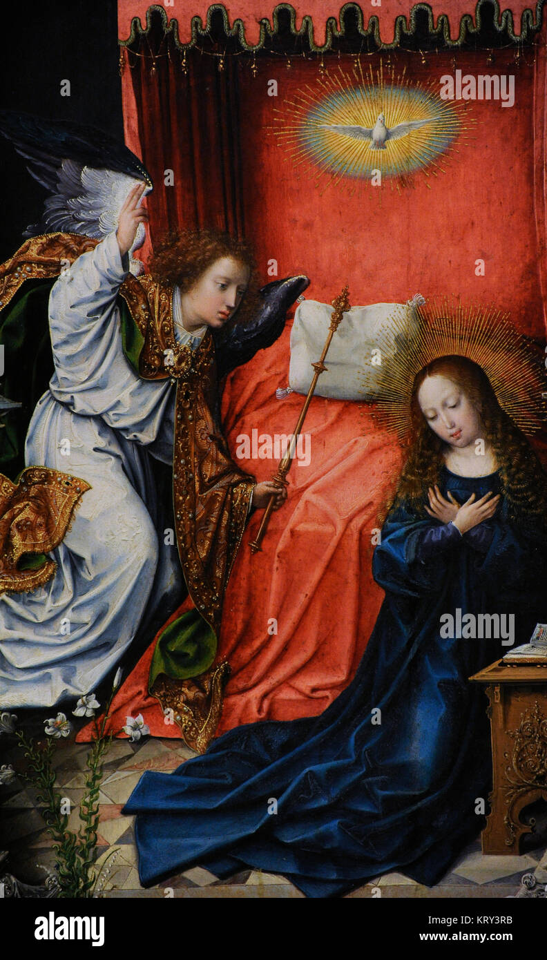 Bernard van Orley (1492-1542). Peintre hollandais. L'Annonciation, ca.1518. Galerie nationale. Oslo. La Norvège. Banque D'Images