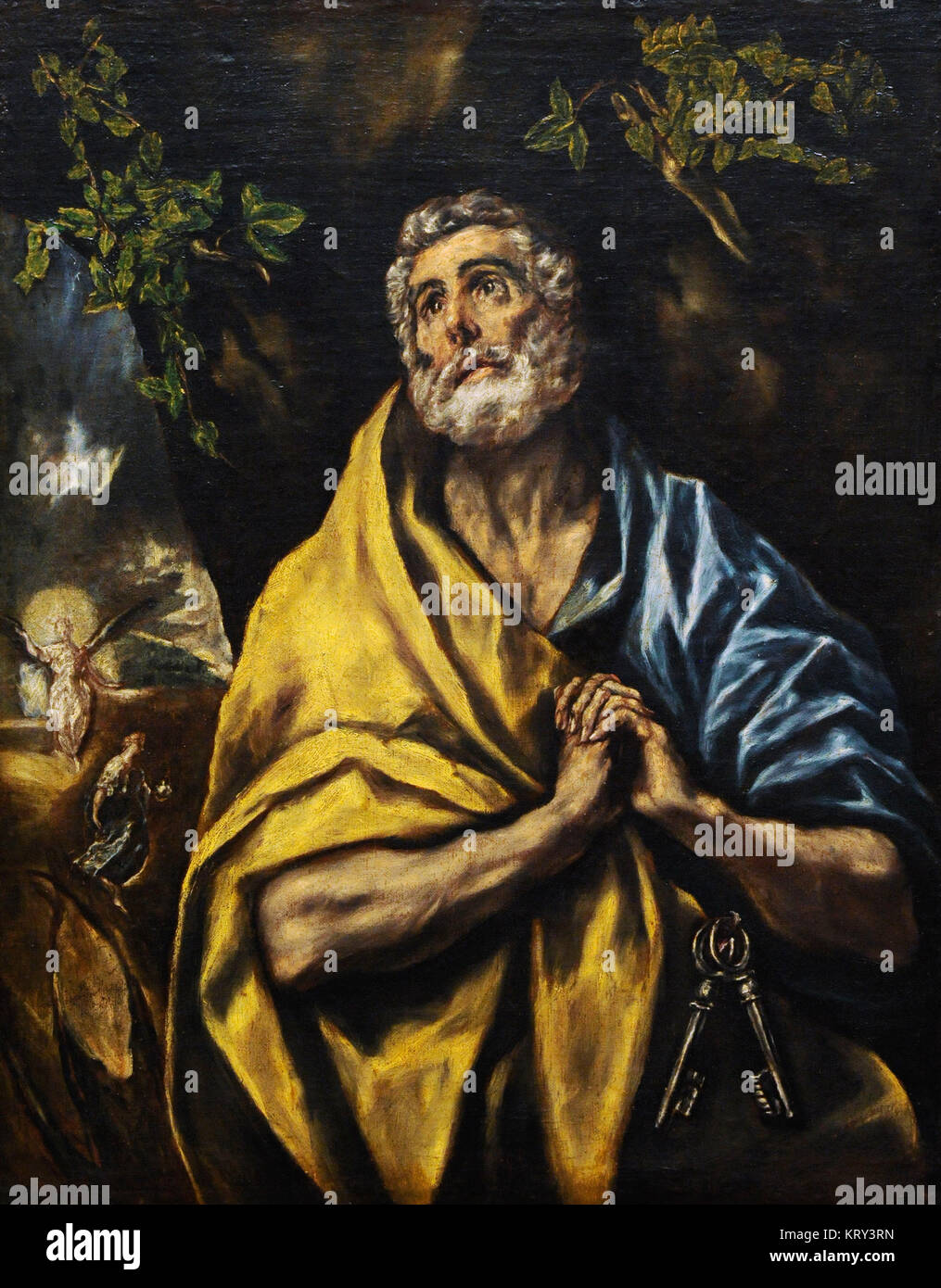 El Greco (1541-1614). Peintre de Crète. Saint Peter repenti, 1590. Galerie nationale. Oslo. La Norvège. Banque D'Images