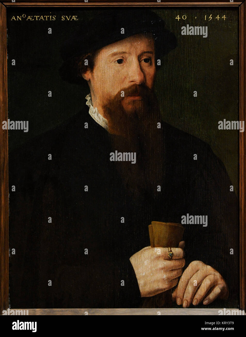 Pieter Pourbus (1523-1584). Peintre hollandais. Portrait d'un homme, 1544. Galerie nationale. Oslo. La Norvège. Banque D'Images