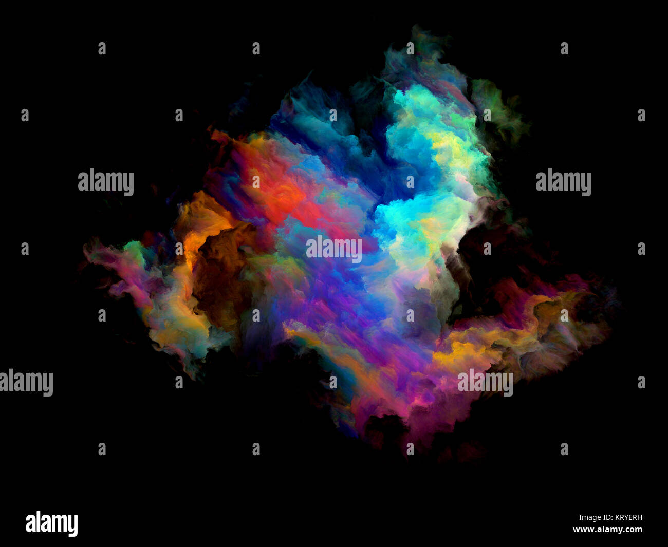 De particules de nuages fractale coloré Banque D'Images