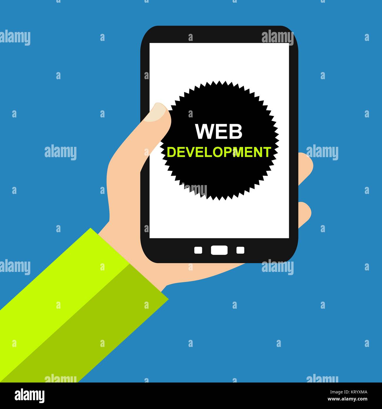 Développement Web Smartphone mit dem Banque D'Images