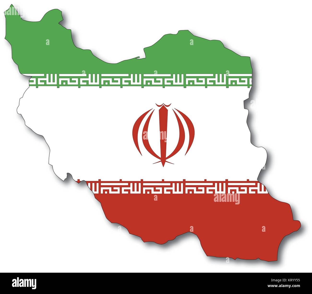 Vectorflag plan de l'Iran, silhouette Illustration de Vecteur