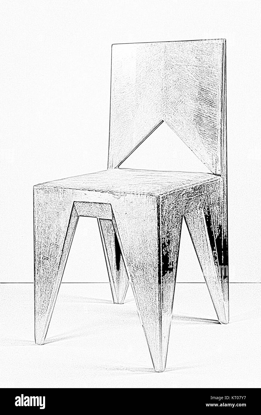 L'Artel Prag Stuhl, conçu par Vlastislav Hofman, est une chaise du début du XXe siècle qui reflète les principes de design de l'Art Nouveau. Il est reconnu pour son esthétique élégante et fonctionnelle. Banque D'Images