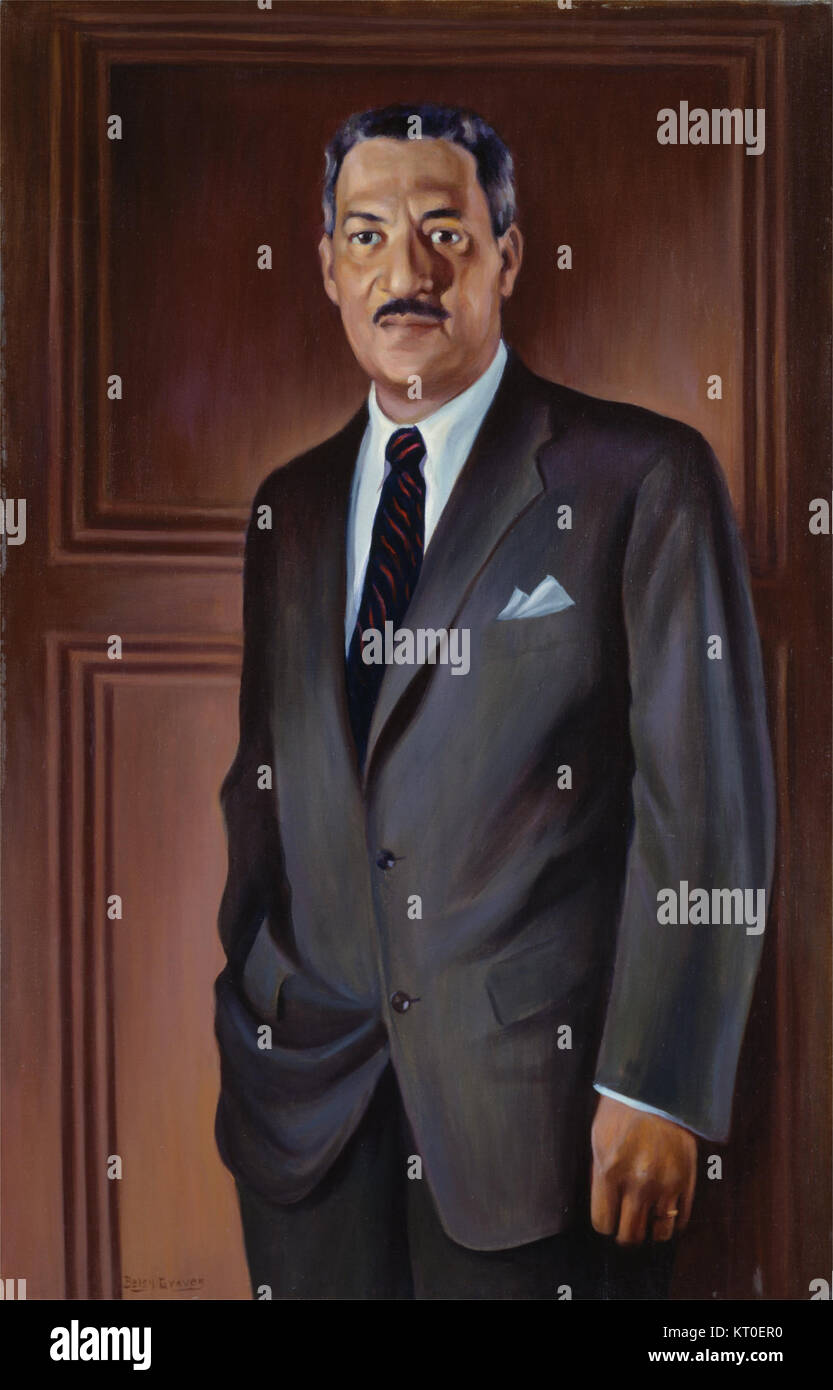 Le portrait de Thurgood Marshall par Betsy graves Reyneau est une œuvre importante du Google Art Project. La peinture capture l'image de Marshall, le premier juge de la Cour suprême afro-américaine, connu pour son rôle dans les droits civils et l'histoire juridique. Banque D'Images