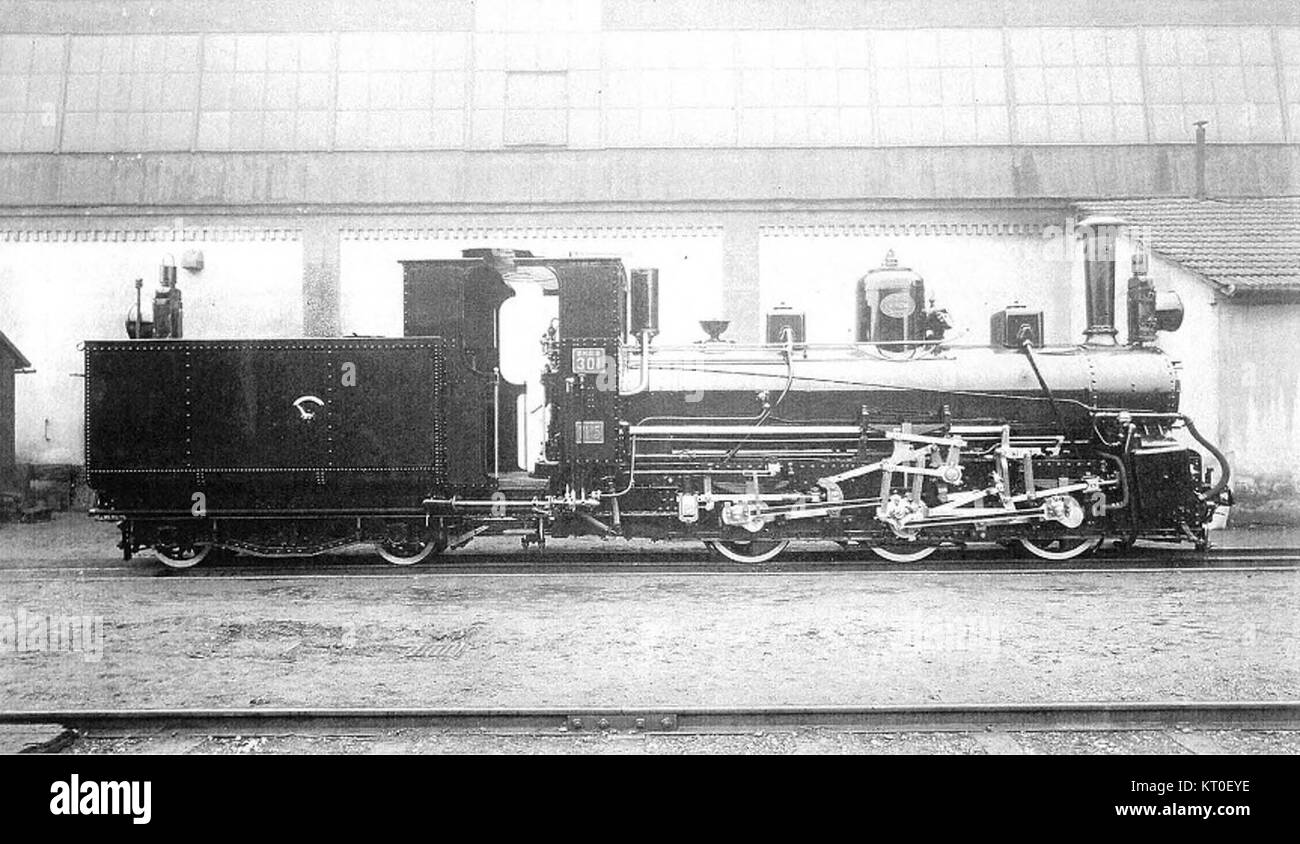 Le BHStB IIIa5 301 Werkfoto est une photographie technique présentant la structure détaillée et le design d'un modèle spécifique de la série allemande BHStB. Banque D'Images