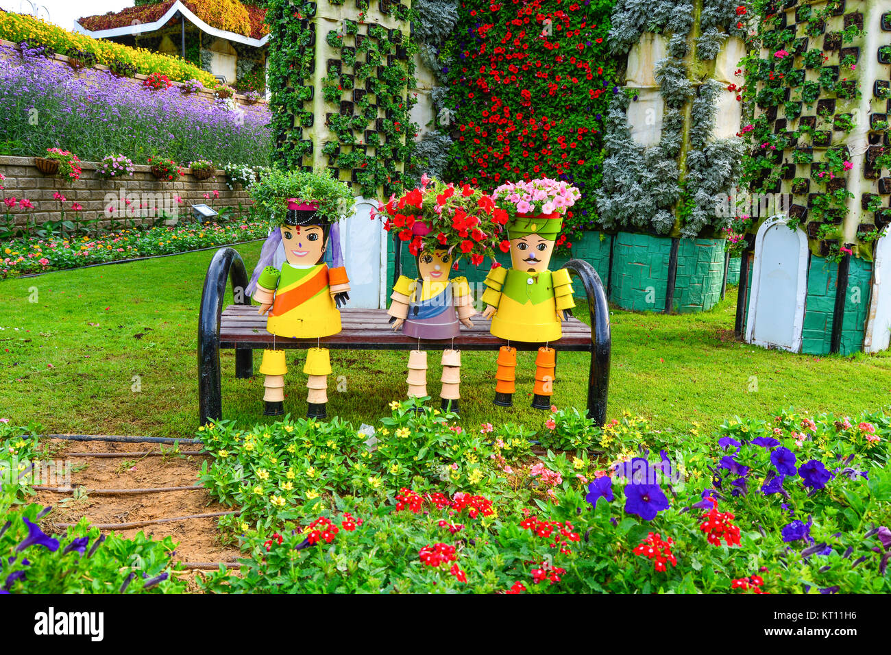Jardin fleuri,site touristique Banque D'Images