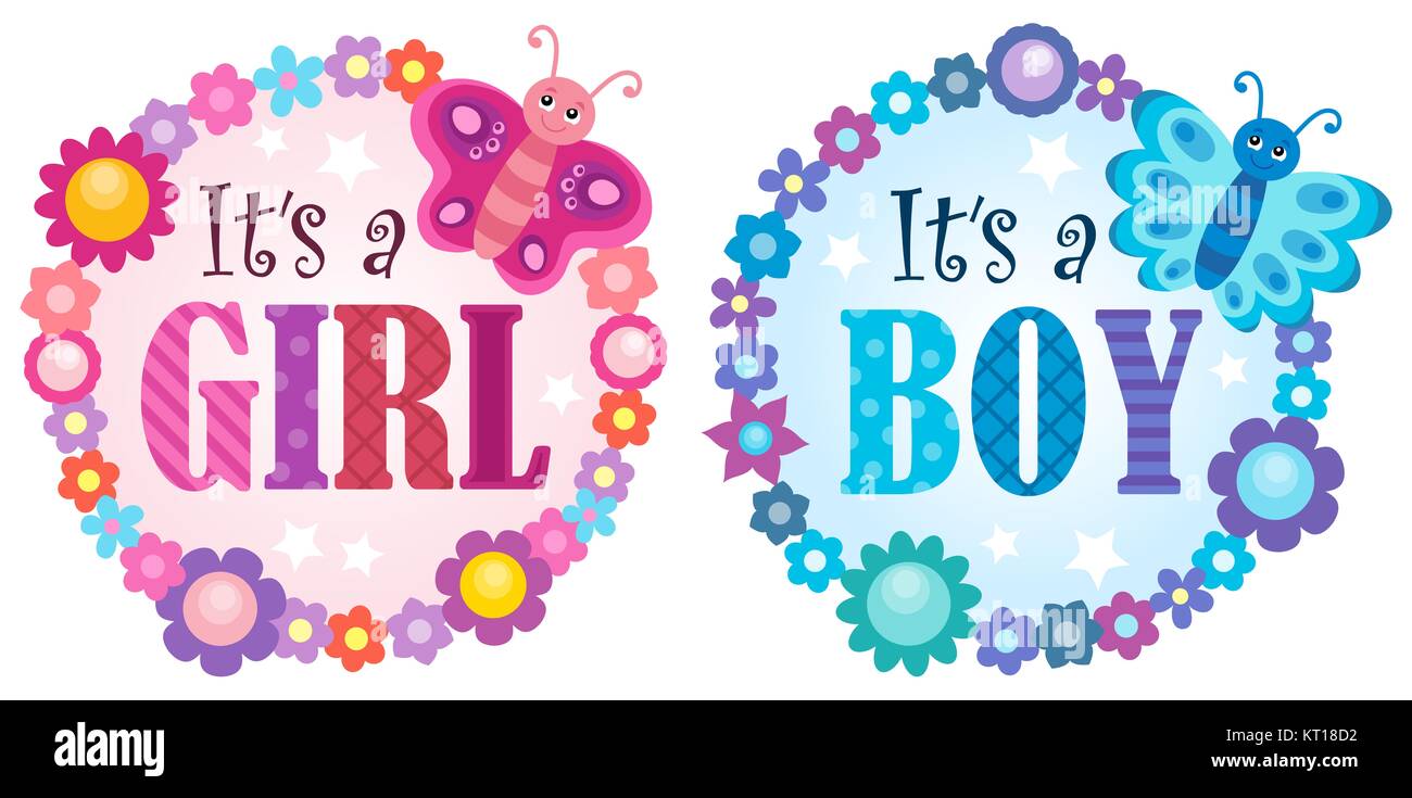 Est-ce une fille ou un garçon thème 5 Banque D'Images