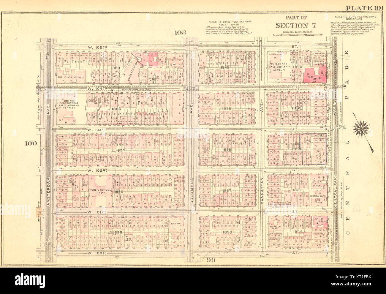 Bromley Manhattan plate 101 est une œuvre publiée de 1927, peut-être une photographie ou une œuvre artistique, reflétant une période spécifique de design ou de style artistique. Banque D'Images