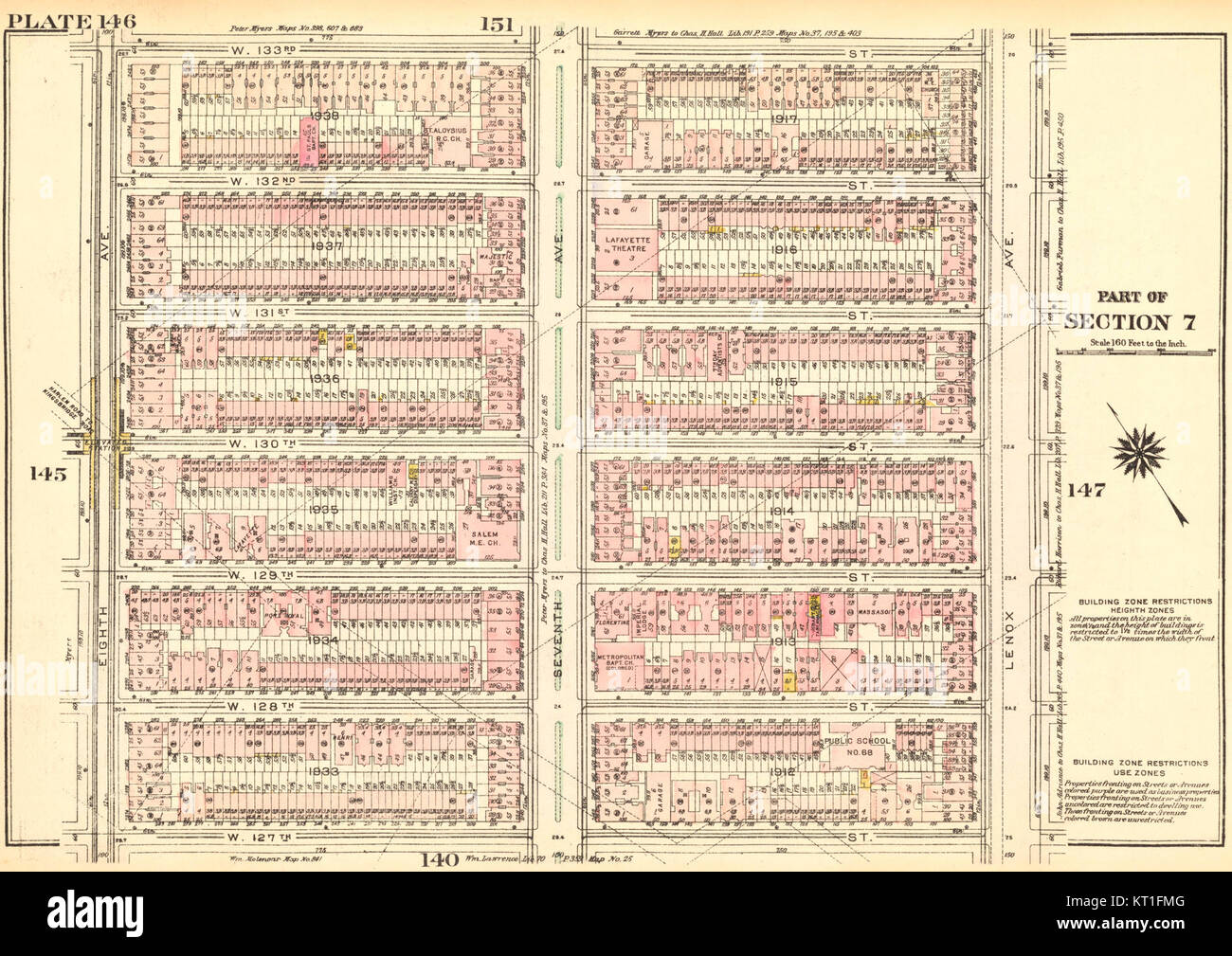 Cette photographie vintage, tirée de Bromley Manhattan plate 146 publiée en 1927, capture un moment historique de la photographie américaine du début du XXe siècle. Banque D'Images
