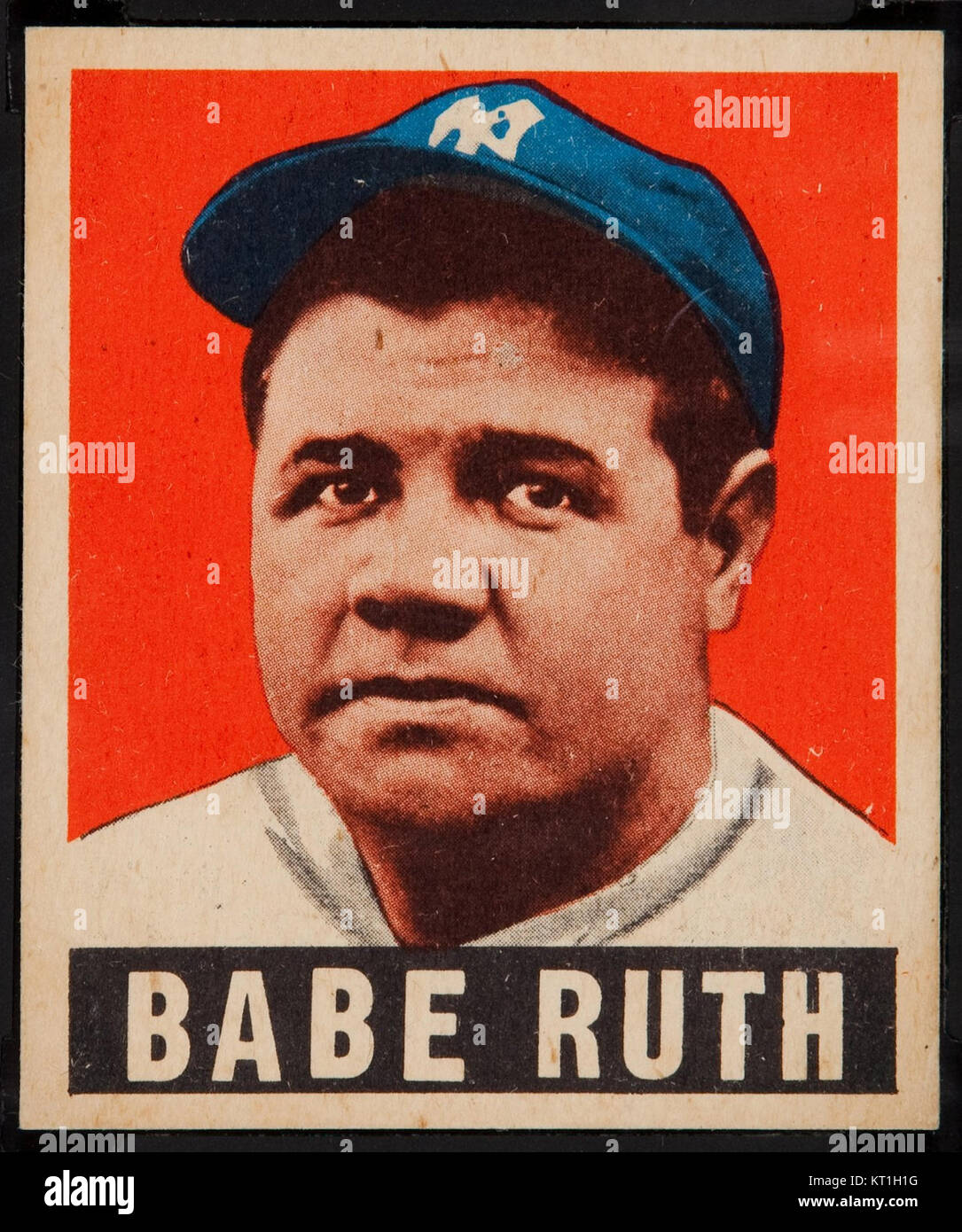 Une carte à collectionner de 1948 feuilles représentant Babe Ruth, l ...