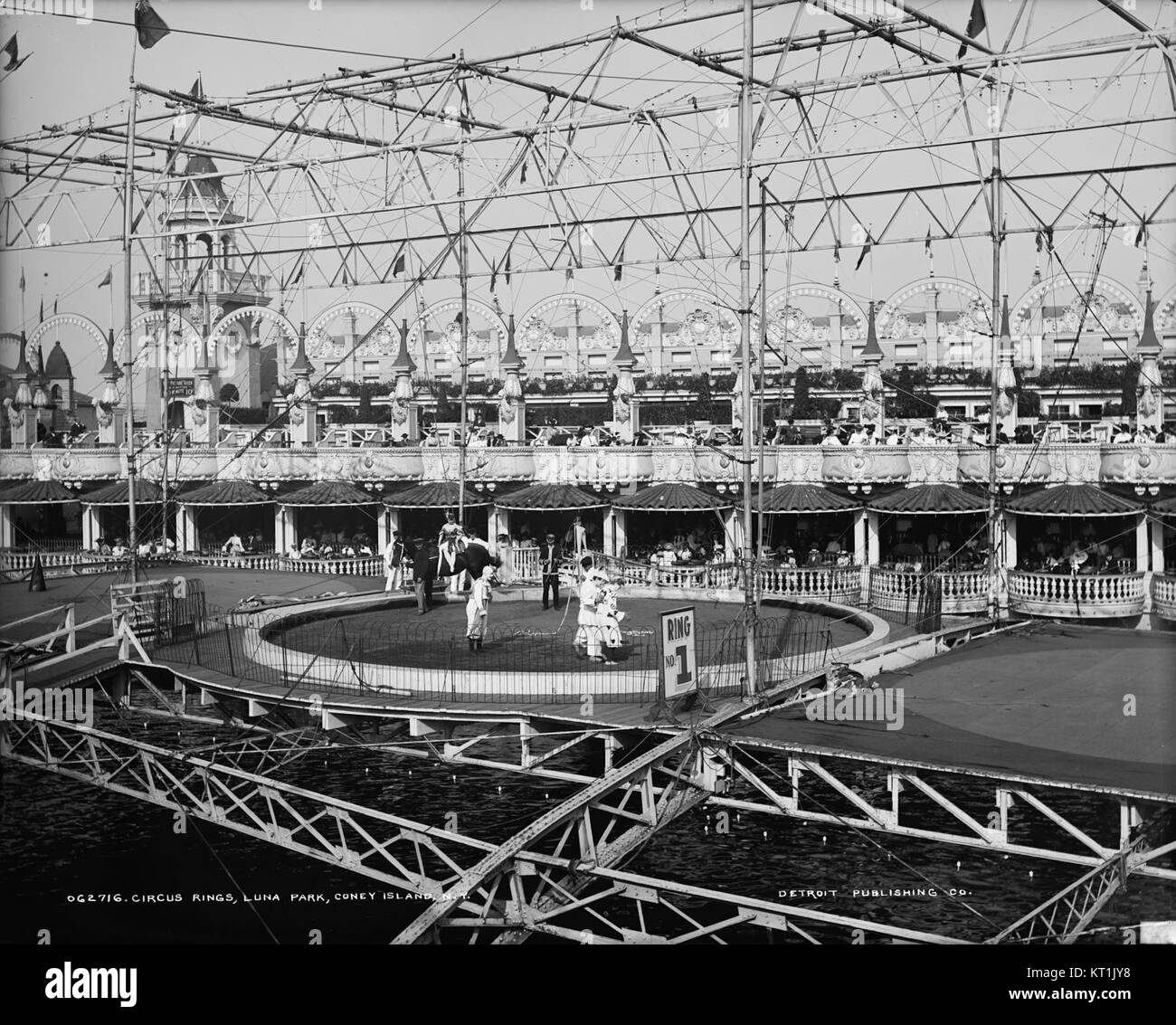 Anneaux de cirque, Luna Park Banque D'Images