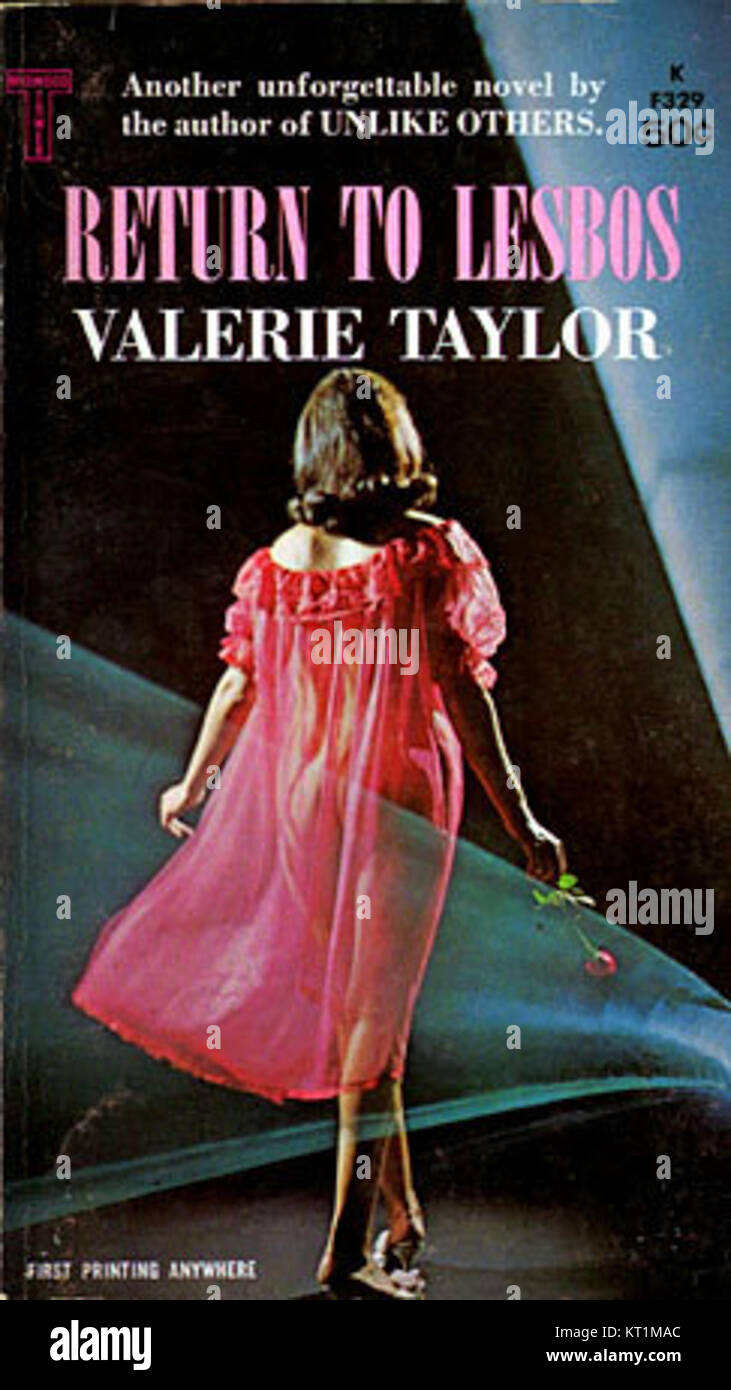 Couvrir de retour à Lesbos par Valerie Taylor - Midwood Tower F329 1963 Banque D'Images