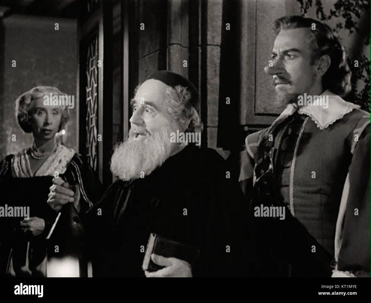 Toujours du film de 1950 'Cyrano de Bergerac', mettant en scène un moment dramatique de la production. Banque D'Images