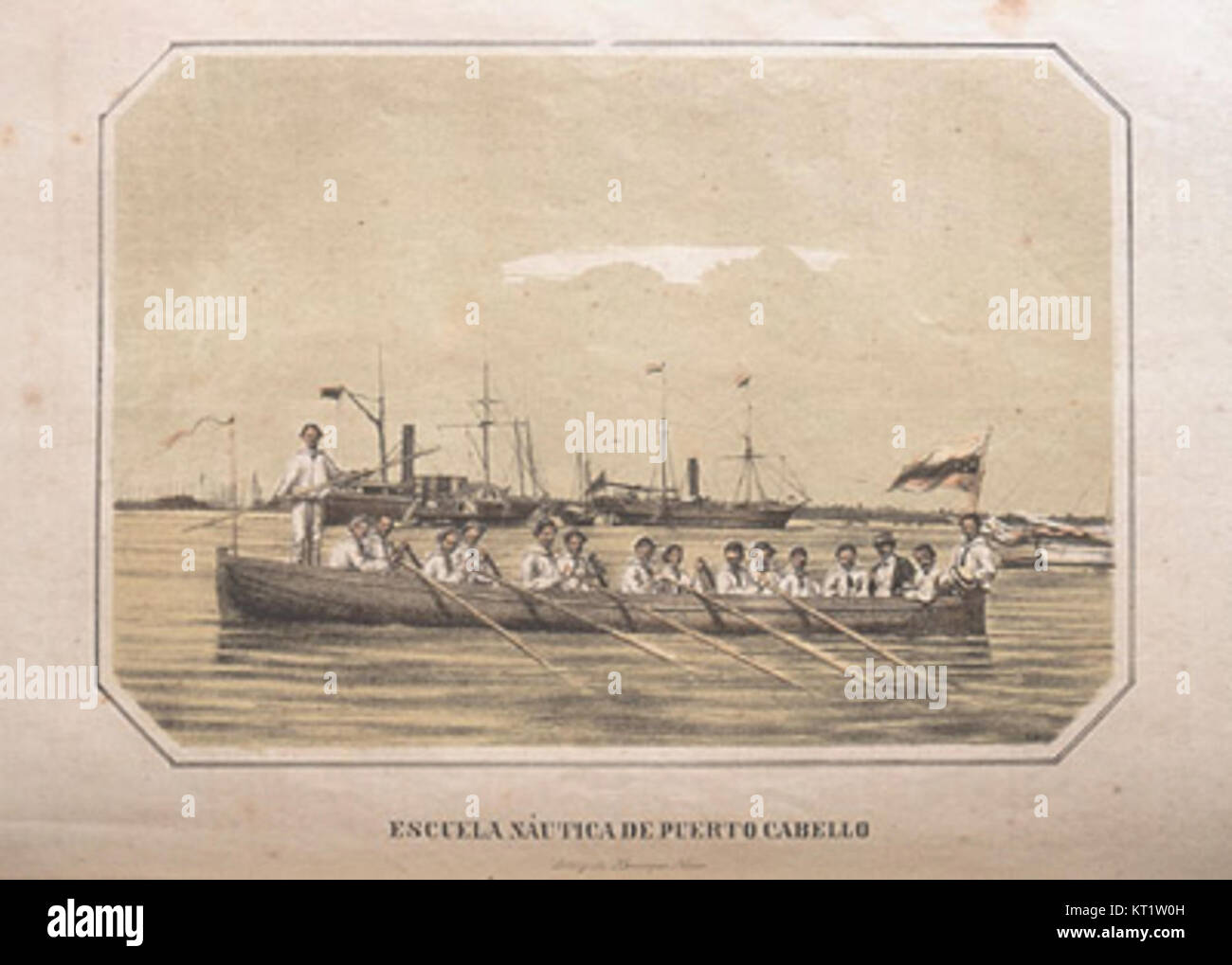 L'Escuela Naútica de Puerto Cabello, créée en 1866 au Venezuela, a joué un rôle essentiel dans la formation des futurs officiers et marins maritimes. Il est devenu une institution clé dans le système d’éducation et de formation navales du pays. Banque D'Images