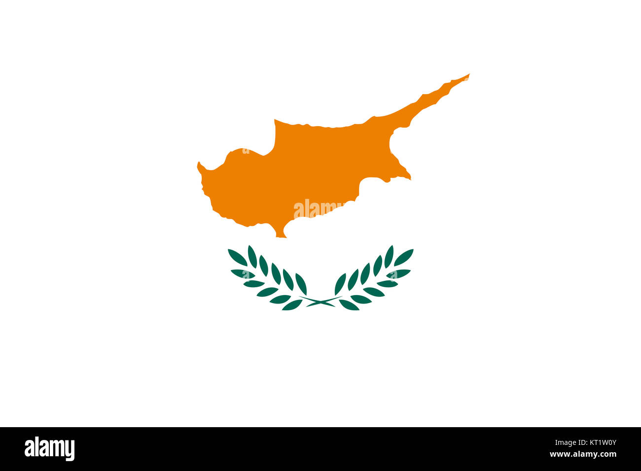 Drapeau national de Chypre Banque D'Images