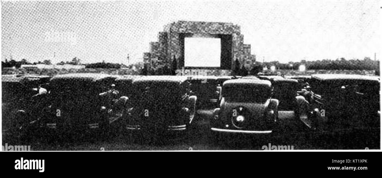 Premier drive-in theatre Camden NJ 1933 Banque D'Images