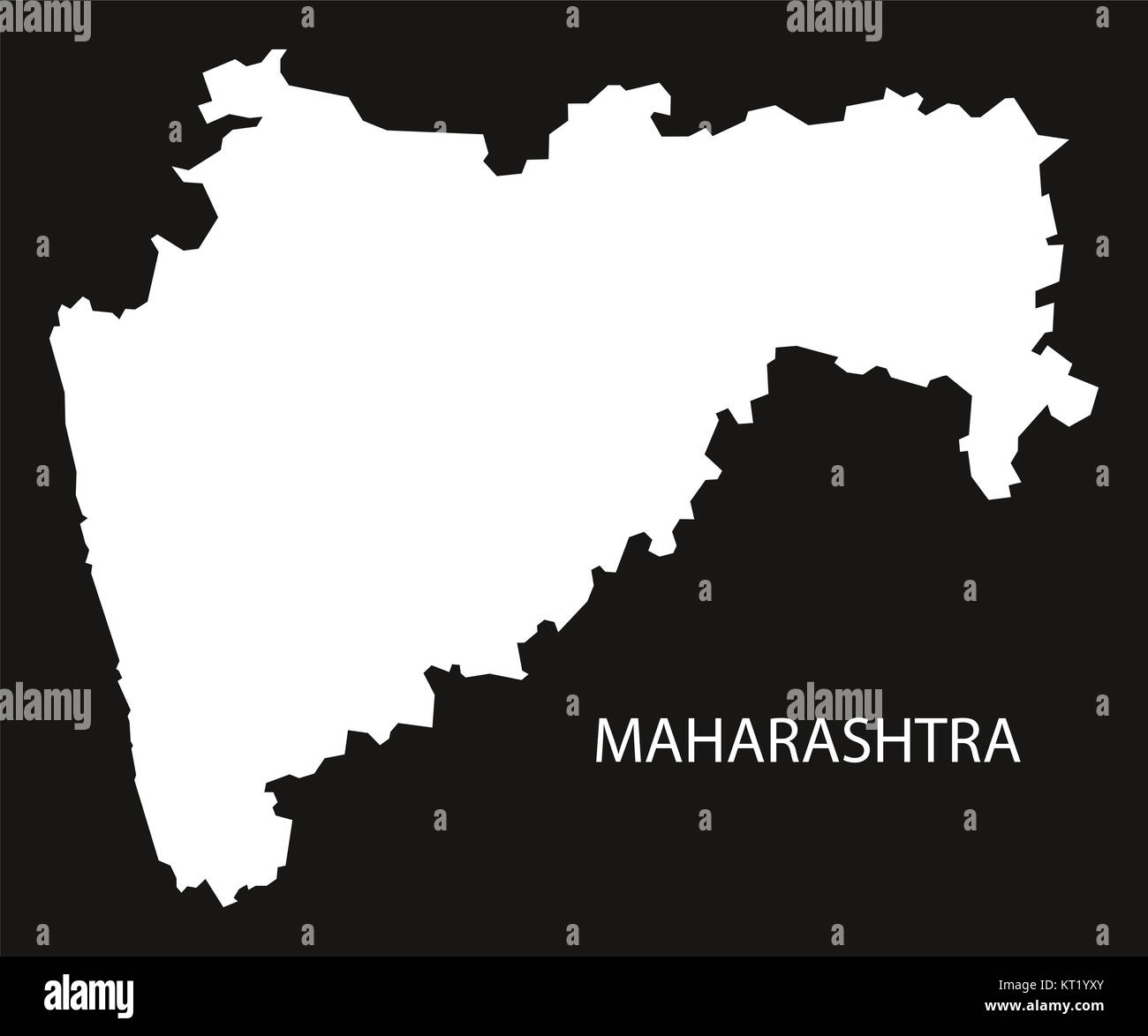 Maharashtra Inde Site inversé noir Banque D'Images