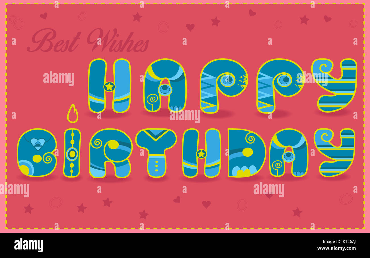 Joyeux Anniversaire Meilleurs Voeux Photo Stock Alamy
