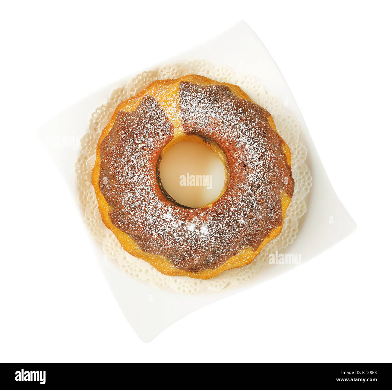 En gâteau bundt Banque D'Images