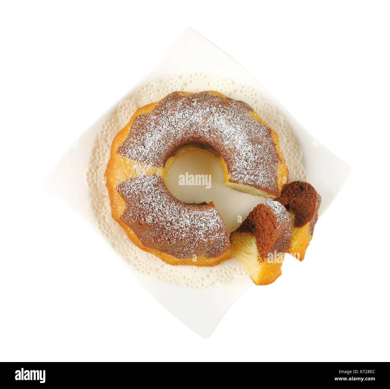 En gâteau bundt Banque D'Images