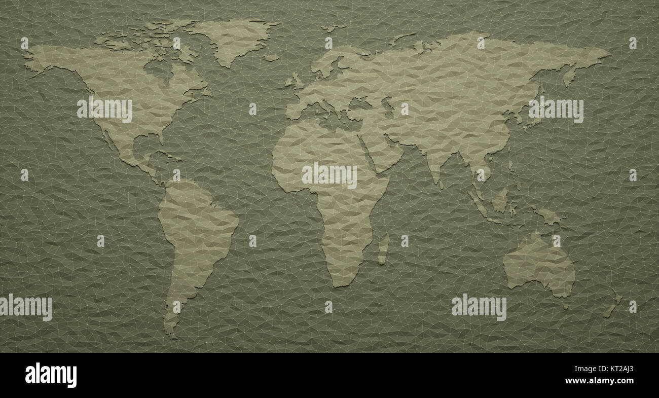 Carte du monde détails en relief Banque D'Images