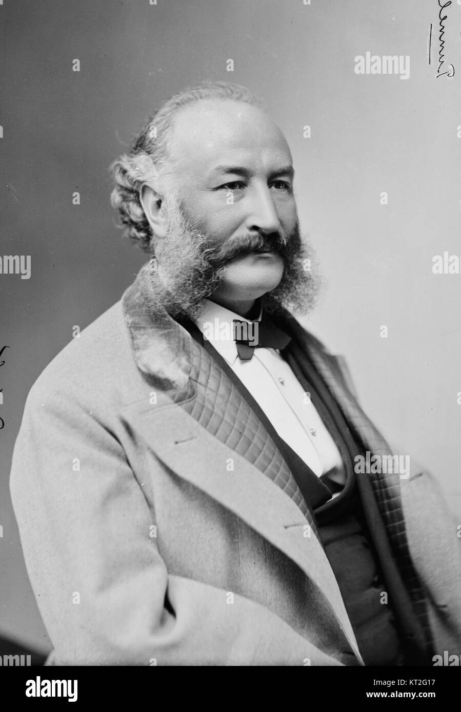 Adolph Sutro, homme d'affaires et philanthrope de San Francisco, est représenté dans ce portrait de Matthew Brady. Sutro est connu pour sa contribution au développement de la ville et son implication dans des projets de travaux publics. Banque D'Images