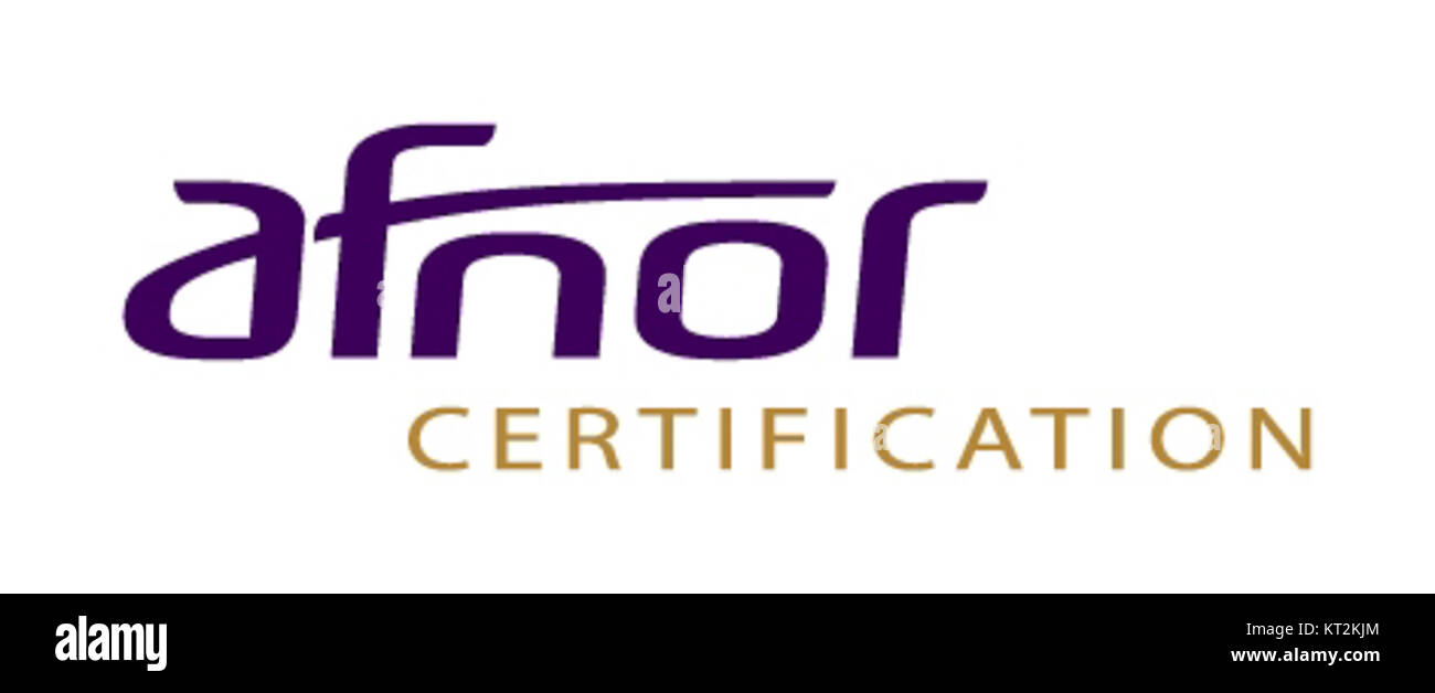 AFNOR certification est une organisation française qui propose des services de certification, spécialisée dans les systèmes de management de la qualité, les certifications de produits et les normes de service. Banque D'Images