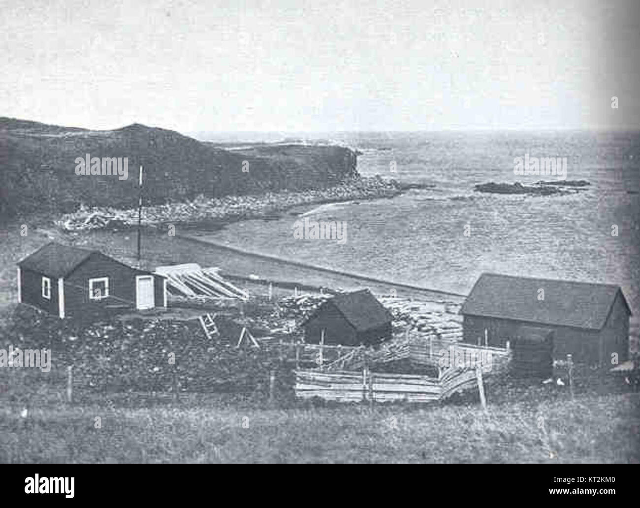 36297 Maison de pêcheur de morue sur Sannak Alaska Banque D'Images