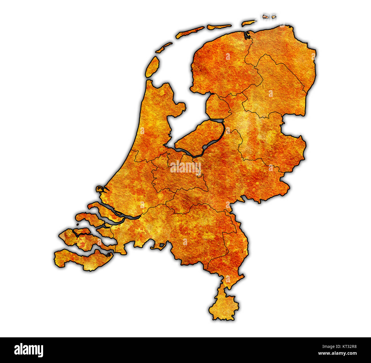 Carte des provinces des PaysBas Photo Stock Alamy
