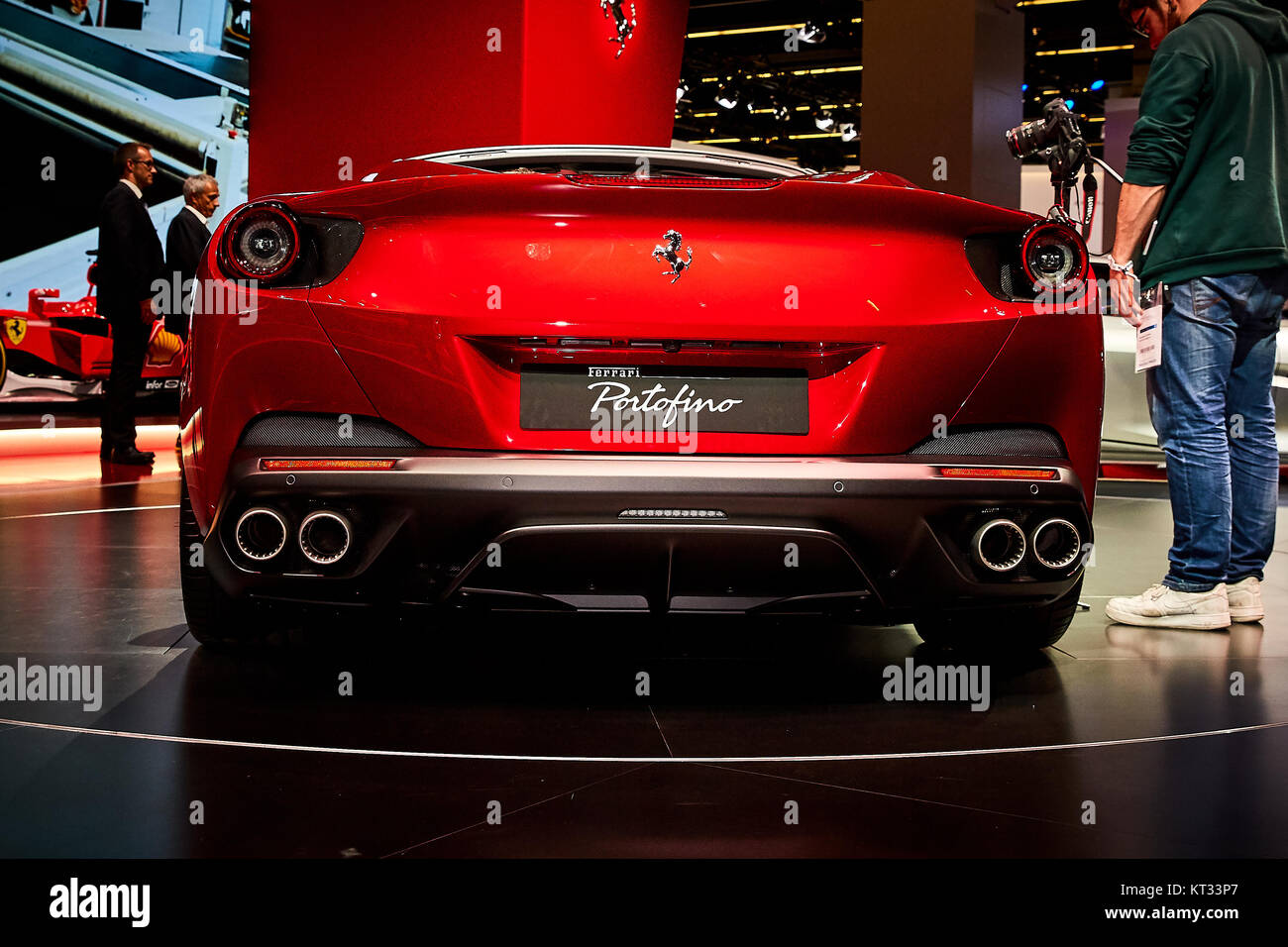 Francfort, Allemagne - le 12 septembre 2017 : Ferrari 2017 Portofino présentés sur le 67-ème Salon International de l'Automobile de Francfort (IAA) dans le parc des expositions Messe Frankfurt Banque D'Images