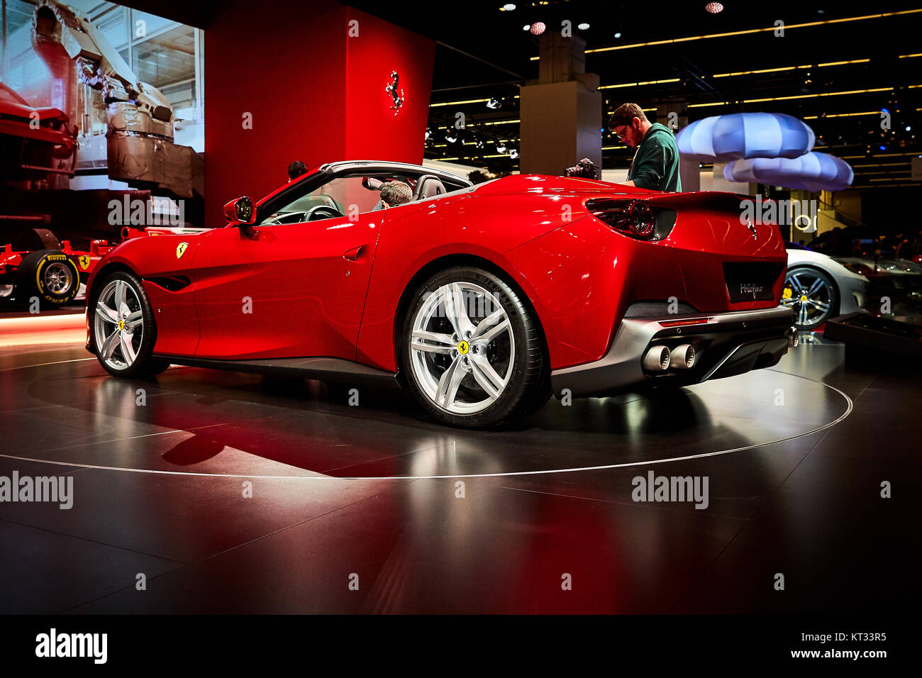 Francfort, Allemagne - le 12 septembre 2017 : Ferrari 2017 Portofino présentés sur le 67-ème Salon International de l'Automobile de Francfort (IAA) dans le parc des expositions Messe Frankfurt Banque D'Images
