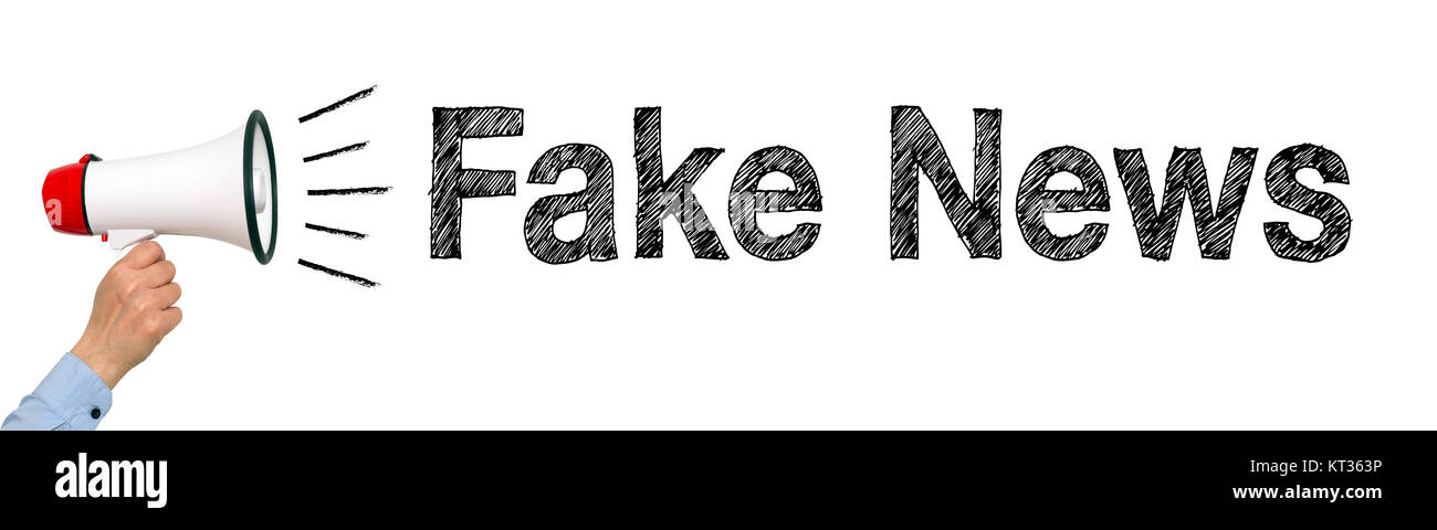 Fake News Megafon - LÃ¼genpresse Banque D'Images