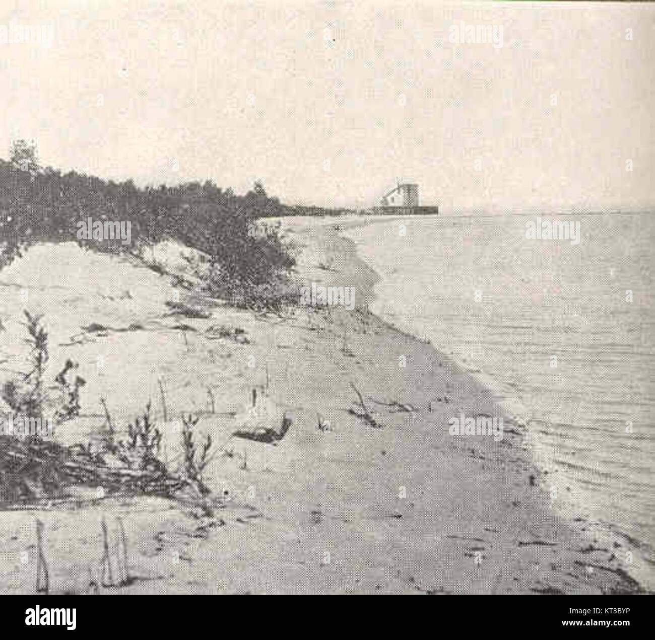 Une photographie montrant Sandy Beach à Cedar point, Ohio, mettant en valeur l'environnement de la plage et la beauté naturelle. Banque D'Images