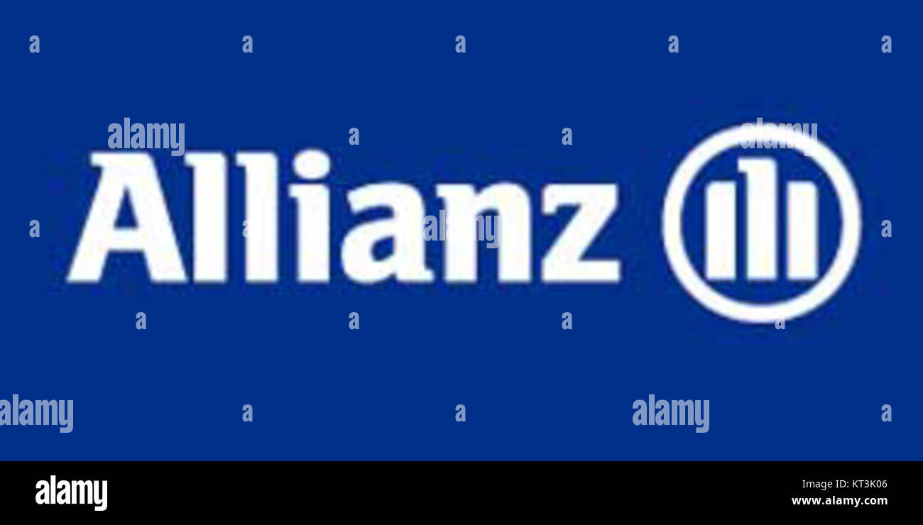 Cette image présente le logo d'Allianz, une compagnie d'assurance leader dans le monde. Fondée en 1890, Allianz propose une large gamme de produits et services financiers, notamment des assurances, des services de gestion d'actifs et des services bancaires. Le logo représente la présence internationale de la société et son engagement à fournir sécurité et confiance à ses clients à travers le monde. Banque D'Images