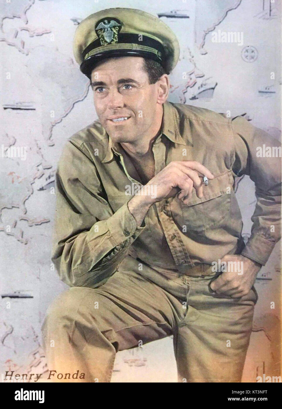 Henry Fonda incarne le personnage de Mr. Roberts dans le film de 1948, capturant un moment charnière de l'histoire cinématographique américaine. Banque D'Images