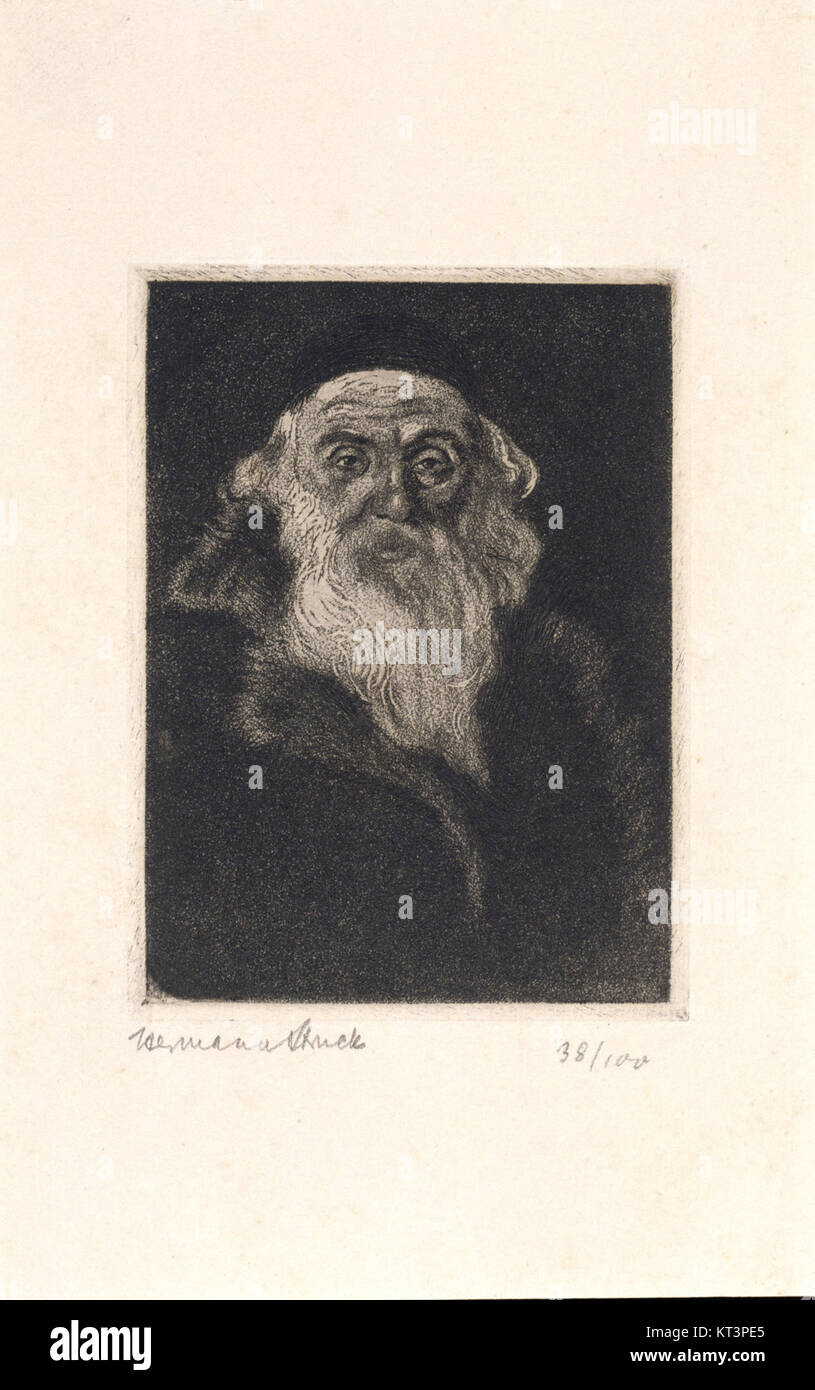 Hermann Struck était un artiste renommé de la République démocratique allemande (RDA), connu pour ses œuvres graphiques. Cette pièce, datée de 1998, illustre sa maîtrise de la gravure et de l'expression artistique. Banque D'Images