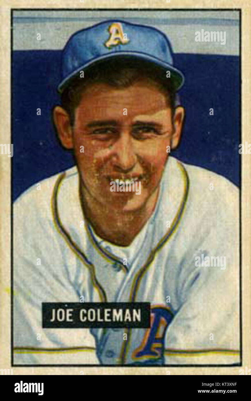 Photographie de Joe Coleman, lanceur de baseball américain né en 1922, connu pour sa carrière au sein de diverses équipes de la MLB. L'image le capture dans sa position de lanceur. Banque D'Images