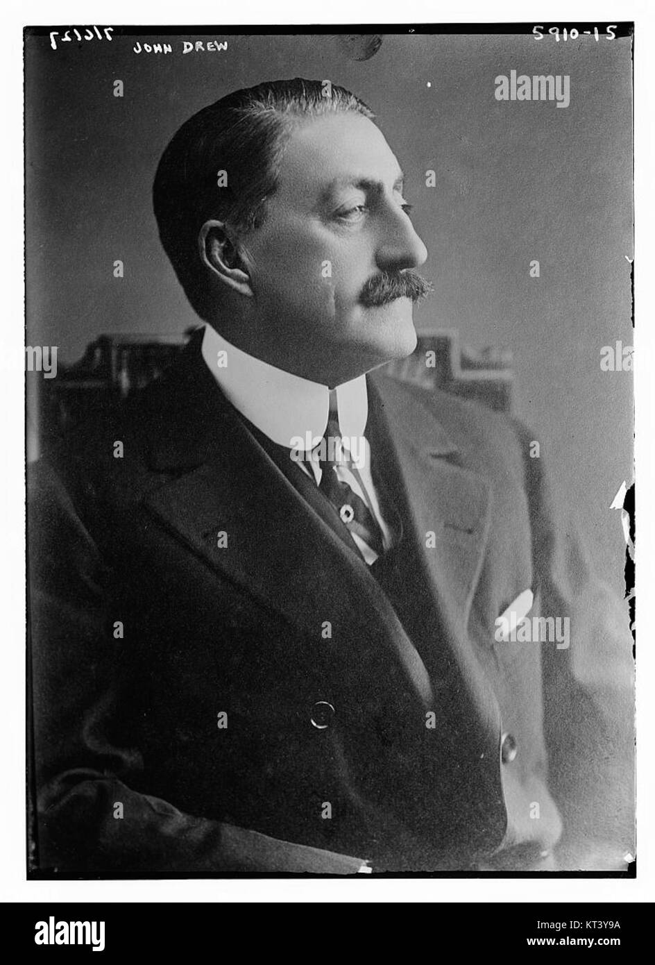 John Drew Jr. était un acteur américain du XIXe siècle, connu pour ses rôles dans le théâtre et ses contributions à l'histoire du théâtre américain. Il venait d'une famille d'acteurs. Banque D'Images