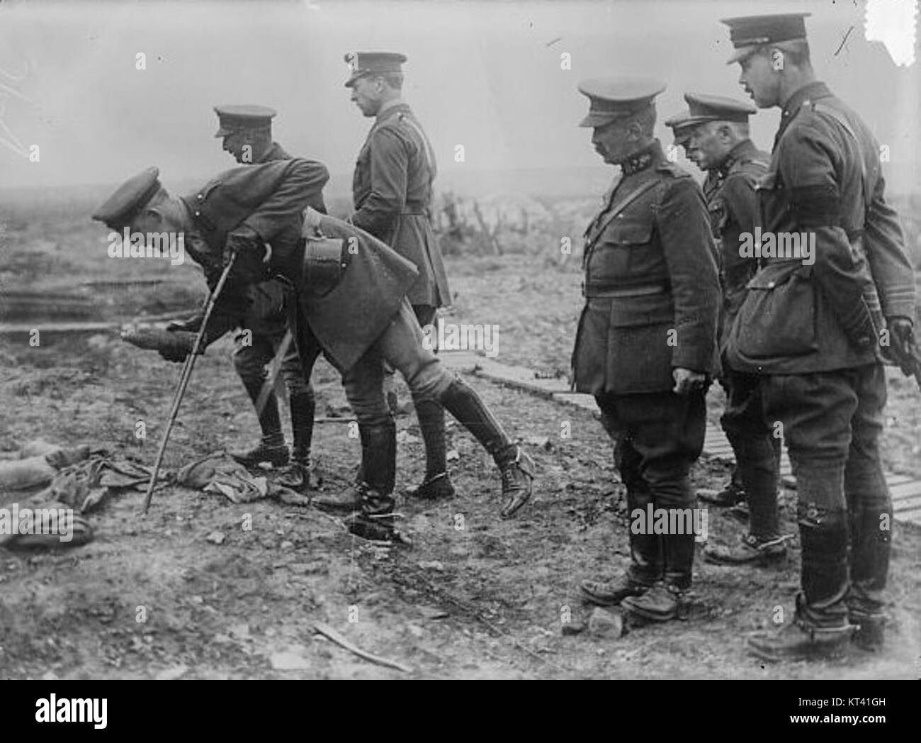 Le Roi Albert I de Belgique, le champ de bataille Banque D'Images