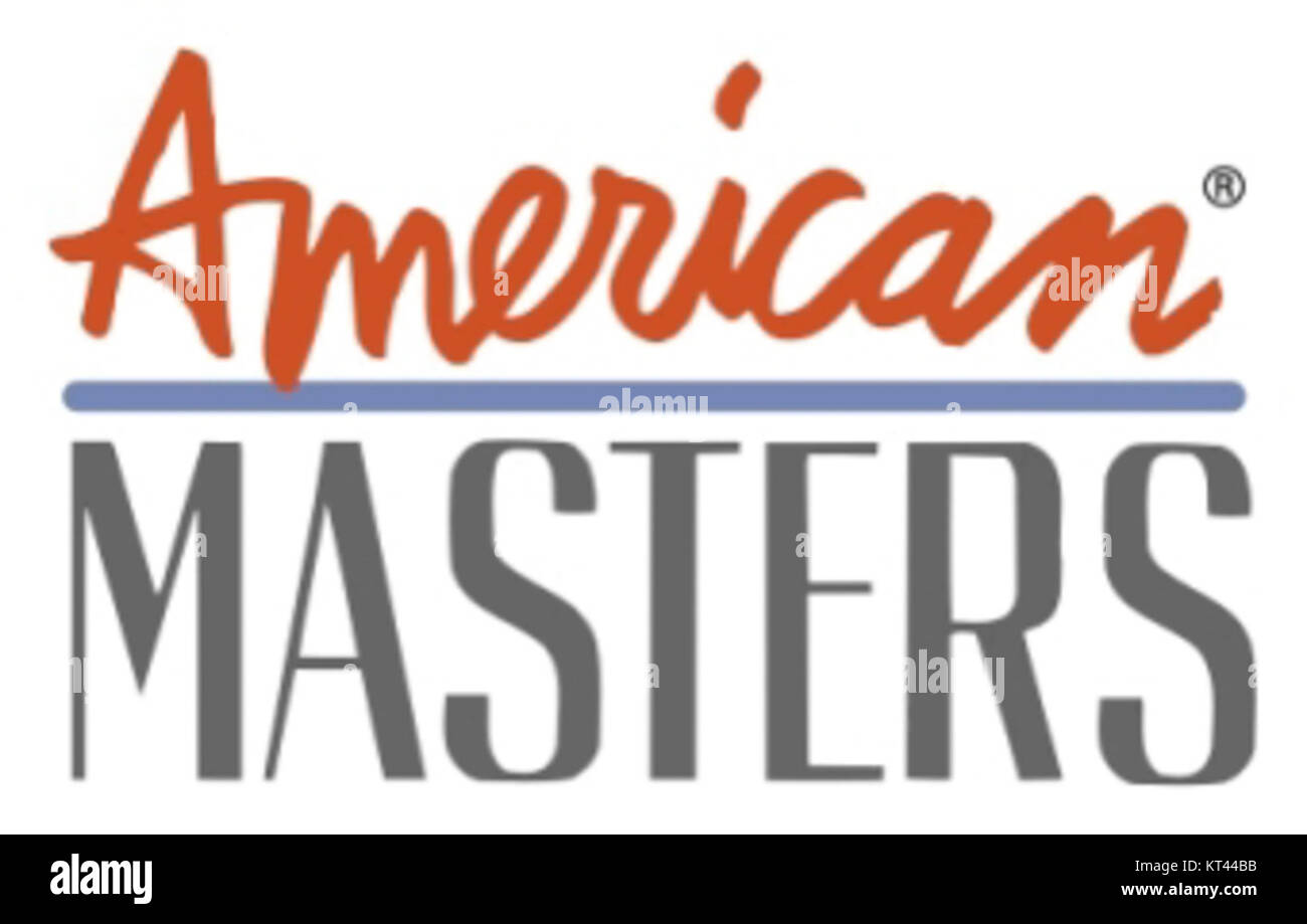 Le logo American Masters représente une série télévisée de premier plan consacrée à présenter la vie et la carrière d'artistes, musiciens et personnalités publiques américains notables. Banque D'Images