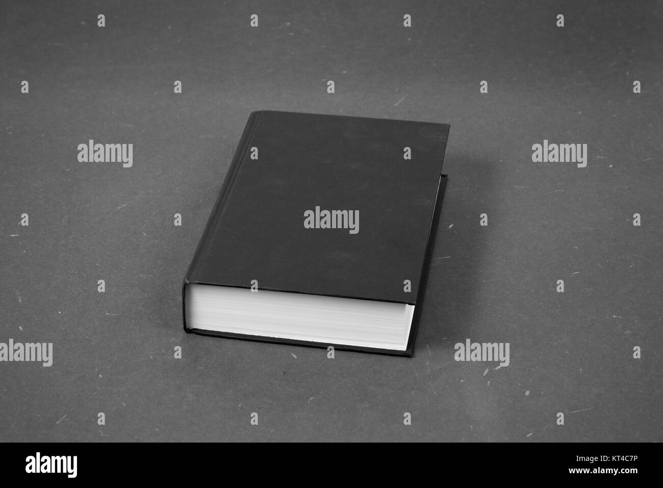 Image en noir et blanc de grand livre fermé. Banque D'Images