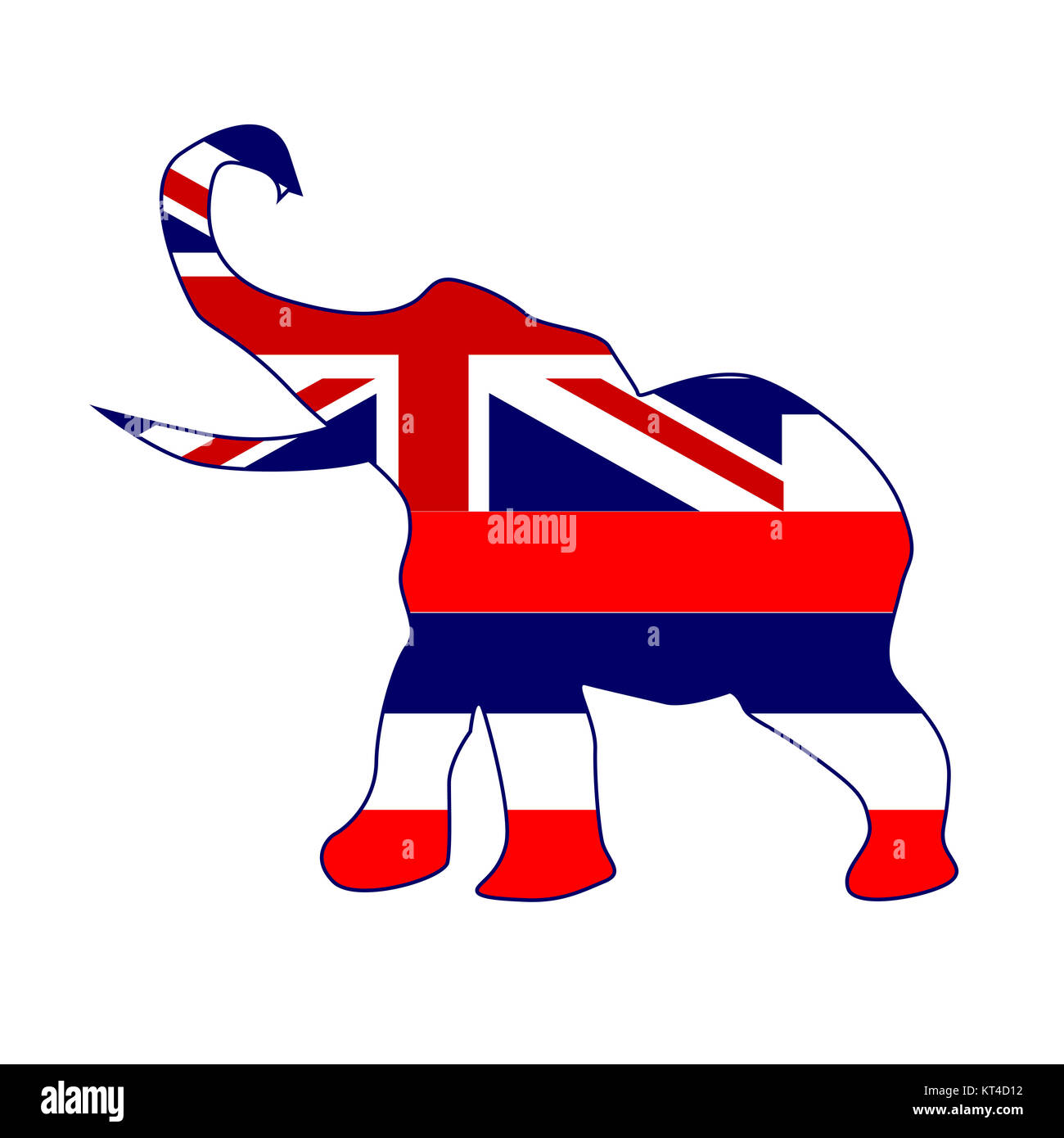 Hawaii Drapeau éléphant républicain Banque D'Images