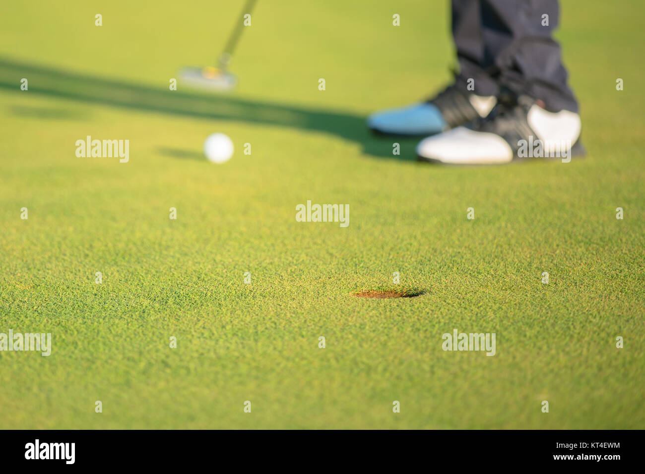 Man Playing Golf Banque D'Images