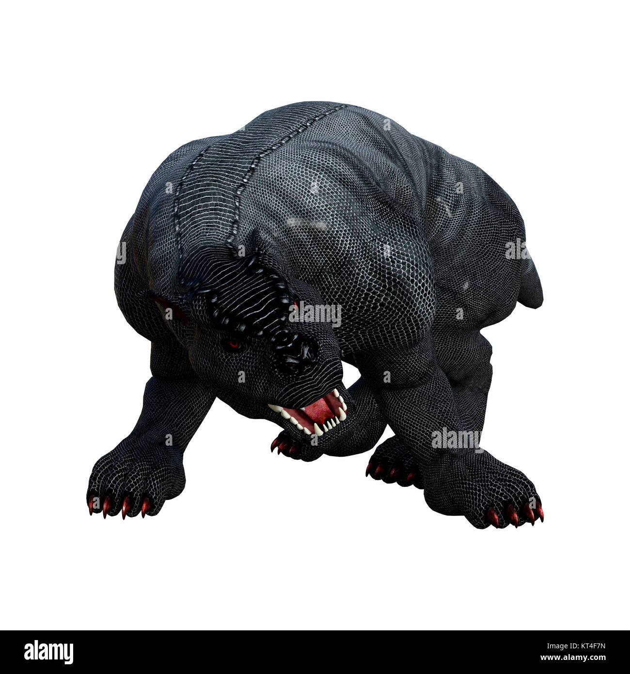 Le Rendu 3D Gargoyle Hound on White Banque D'Images